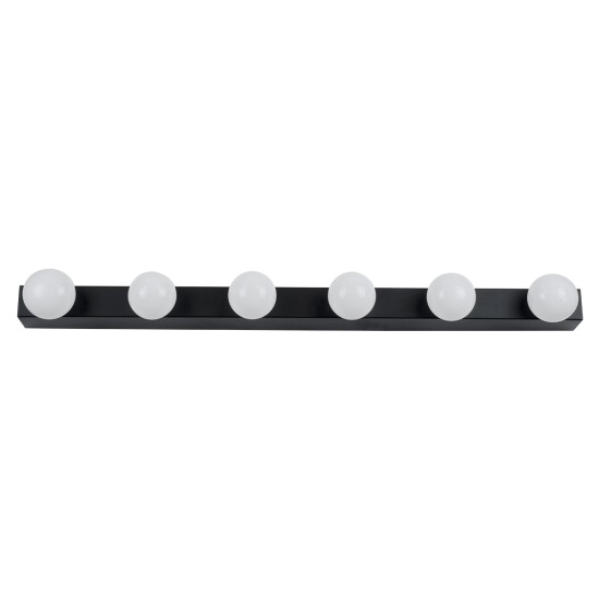 GLOBOSTAR® BELLA 60452 Μοντέρνο Φωτιστικό Τοίχου - Απλίκα Καθρέπτη Μπάνιου LED 18W 2052lm 300° AC 220-240V IP44 Φυσικό Λευκό 4500K - Bridgelux COB Chip & TÜV SÜD Driver - Μαύρο Ματ & Λευκό - Μ70 x Π11 x Υ6cm - 3 Χρόνια Εγγύηση