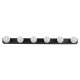 GLOBOSTAR® BELLA 60452 Μοντέρνο Φωτιστικό Τοίχου - Απλίκα Καθρέπτη Μπάνιου LED 18W 2052lm 300° AC 220-240V IP44 Φυσικό Λευκό 4500K - Bridgelux COB Chip & TÜV SÜD Driver - Μαύρο Ματ & Λευκό - Μ70 x Π11 x Υ6cm - 3 Χρόνια Εγγύηση