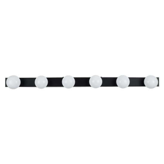 GLOBOSTAR® BELLA 60452 Μοντέρνο Φωτιστικό Τοίχου - Απλίκα Καθρέπτη Μπάνιου LED 18W 2052lm 300° AC 220-240V IP44 Φυσικό Λευκό 4500K - Bridgelux COB Chip & TÜV SÜD Driver - Μαύρο Ματ & Λευκό - Μ70 x Π11 x Υ6cm - 3 Χρόνια Εγγύηση