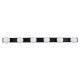 GLOBOSTAR® BELLA 60452 Μοντέρνο Φωτιστικό Τοίχου - Απλίκα Καθρέπτη Μπάνιου LED 18W 2052lm 300° AC 220-240V IP44 Φυσικό Λευκό 4500K - Bridgelux COB Chip & TÜV SÜD Driver - Μαύρο Ματ & Λευκό - Μ70 x Π11 x Υ6cm - 3 Χρόνια Εγγύηση