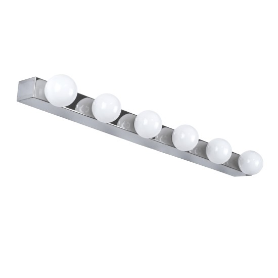 GLOBOSTAR® BELLA 60453 Μοντέρνο Φωτιστικό Τοίχου - Απλίκα Καθρέπτη Μπάνιου LED 18W 2052lm 300° AC 220-240V IP44 Φυσικό Λευκό 4500K - Bridgelux COB Chip & TÜV SÜD Driver - Ασημί & Λευκό - Μ70 x Π11 x Υ6cm - 3 Χρόνια Εγγύηση GLOBOSTAR® BELLA 60453 Μοντέρνο Φωτιστικό Τοίχου - Απλίκα Καθρέπτη Μπάνιου LED 18W 2052lm 300° AC 220-240V IP44 Φυσικό Λευκό 4500K - Bridgelux COB Chip & TÜV SÜD Driver - Ασημί & Λευκό - Μ70 x Π11 x Υ6cm - 3 Χρόνια Εγγύηση