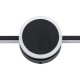 GLOBOSTAR® OPAL 60454 Μοντέρνο Φωτιστικό Τοίχου - Απλίκα Καθρέπτη Μπάνιου LED 14W 1600lm 180° AC 220-240V IP44 Φυσικό Λευκό 4500K - Lumileds SMD Chip & TÜV SÜD Driver - Μαύρο Ματ - Μ60 x Π6 x Υ10cm - 3 Χρόνια Εγγύηση