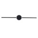 GLOBOSTAR® OPAL 60454 Μοντέρνο Φωτιστικό Τοίχου - Απλίκα Καθρέπτη Μπάνιου LED 14W 1600lm 180° AC 220-240V IP44 Φυσικό Λευκό 4500K - Lumileds SMD Chip & TÜV SÜD Driver - Μαύρο Ματ - Μ60 x Π6 x Υ10cm - 3 Χρόνια Εγγύηση
