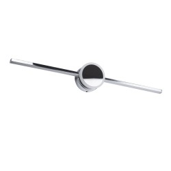 GLOBOSTAR® OPAL 60455 Μοντέρνο Φωτιστικό Τοίχου - Απλίκα Καθρέπτη Μπάνιου LED 14W 1600lm 180° AC 220-240V IP44 Φυσικό Λευκό 4500K - Lumileds SMD Chip & TÜV SÜD Driver - Νίκελ Χρώμιο - Μ60 x Π6 x Υ10cm - 3 Χρόνια Εγγύηση