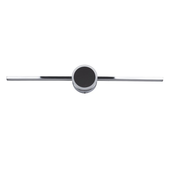 GLOBOSTAR® OPAL 60455 Μοντέρνο Φωτιστικό Τοίχου - Απλίκα Καθρέπτη Μπάνιου LED 14W 1600lm 180° AC 220-240V IP44 Φυσικό Λευκό 4500K - Lumileds SMD Chip & TÜV SÜD Driver - Νίκελ Χρώμιο - Μ60 x Π6 x Υ10cm - 3 Χρόνια Εγγύηση