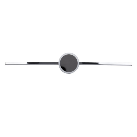 GLOBOSTAR® OPAL 60455 Μοντέρνο Φωτιστικό Τοίχου - Απλίκα Καθρέπτη Μπάνιου LED 14W 1600lm 180° AC 220-240V IP44 Φυσικό Λευκό 4500K - Lumileds SMD Chip & TÜV SÜD Driver - Νίκελ Χρώμιο - Μ60 x Π6 x Υ10cm - 3 Χρόνια Εγγύηση