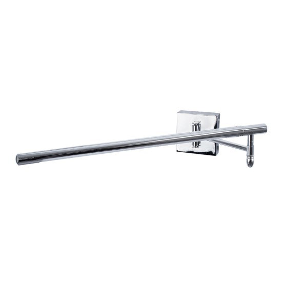 GLOBOSTAR® FRIDA 60458 Μοντέρνο Φωτιστικό Τοίχου - Απλίκα Καθρέπτη Μπάνιου LED 12W 1400lm 120° AC 220-240V IP44 Φυσικό Λευκό 4500K - Lumileds SMD Chip & TÜV SÜD Driver - Νίκελ Χρώμιο - Μ51 x Π25 x Υ10cm - 3 Χρόνια Εγγύηση