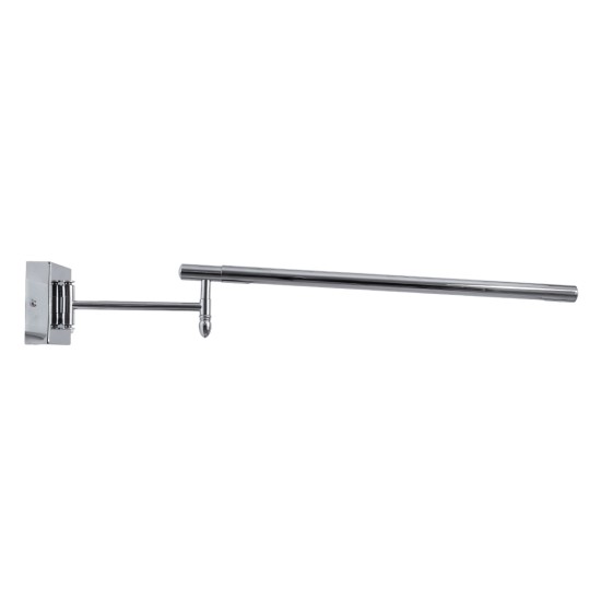 GLOBOSTAR® FRIDA 60458 Μοντέρνο Φωτιστικό Τοίχου - Απλίκα Καθρέπτη Μπάνιου LED 12W 1400lm 120° AC 220-240V IP44 Φυσικό Λευκό 4500K - Lumileds SMD Chip & TÜV SÜD Driver - Νίκελ Χρώμιο - Μ51 x Π25 x Υ10cm - 3 Χρόνια Εγγύηση