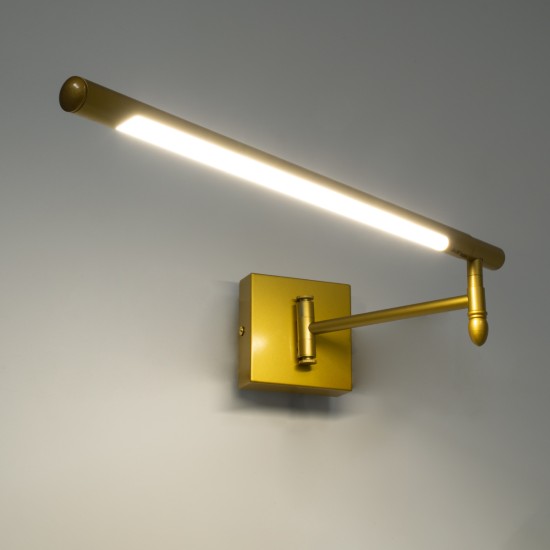 GLOBOSTAR® FRIDA 60459 Μοντέρνο Φωτιστικό Τοίχου - Απλίκα Καθρέπτη Μπάνιου LED 12W 1400lm 120° AC 220-240V IP44 Φυσικό Λευκό 4500K - Lumileds SMD Chip & TÜV SÜD Driver - Χρυσό Βούρτσας - Μ51 x Π25 x Υ10cm - 3 Χρόνια Εγγύηση GLOBOSTAR® FRIDA 60459 Μοντέρνο Φωτιστικό Τοίχου - Απλίκα Καθρέπτη Μπάνιου LED 12W 1400lm 120° AC 220-240V IP44 Φυσικό Λευκό 4500K - Lumileds SMD Chip & TÜV SÜD Driver - Χρυσό Βούρτσας - Μ51 x Π25 x Υ10cm - 3 Χρόνια Εγγύηση