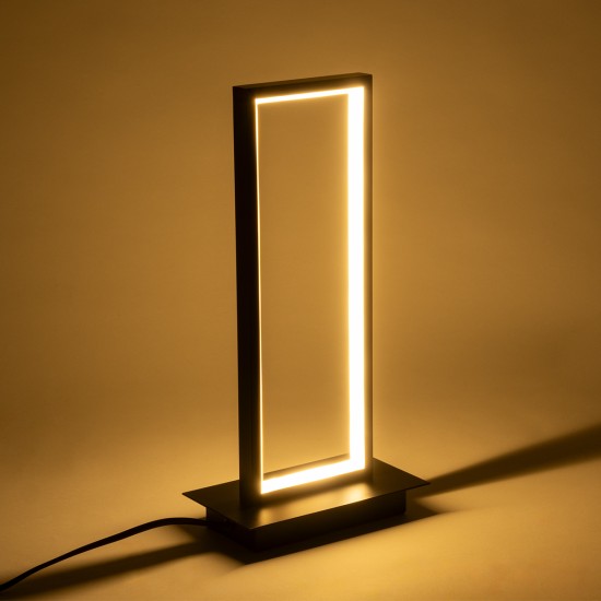 GLOBOSTAR® CORNELIE 60460 Μοντέρνο Επιτραπέζιο Φωτιστικό LED CCT 18W 1980lm 200° AC 220-240V IP20 Ρυθμιζόμενο Λευκό CCT με On/Off 2700K/4500K/6000K - Lumileds SMD Chip - Mαύρο - Μ18 x Π10 x Υ36cm - 3 Χρόνια Εγγύηση
