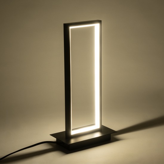 GLOBOSTAR® CORNELIE 60460 Μοντέρνο Επιτραπέζιο Φωτιστικό LED CCT 18W 1980lm 200° AC 220-240V IP20 Ρυθμιζόμενο Λευκό CCT με On/Off 2700K/4500K/6000K - Lumileds SMD Chip - Mαύρο - Μ18 x Π10 x Υ36cm - 3 Χρόνια Εγγύηση