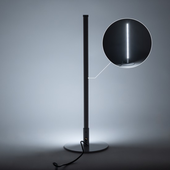 GLOBOSTAR® DALUMA 60468 Μοντέρνο Επιτραπέζιο Φωτιστικό LED 8W 880lm 200° AC 220-240V IP20 Ρυθμιζόμενο Λευκό CCT με On/Off 2700K/4500K/6000K - Lumileds SMD Chip - Λευκό - Μ15 x Π15 x Υ46cm - 3 Χρόνια Εγγύηση
