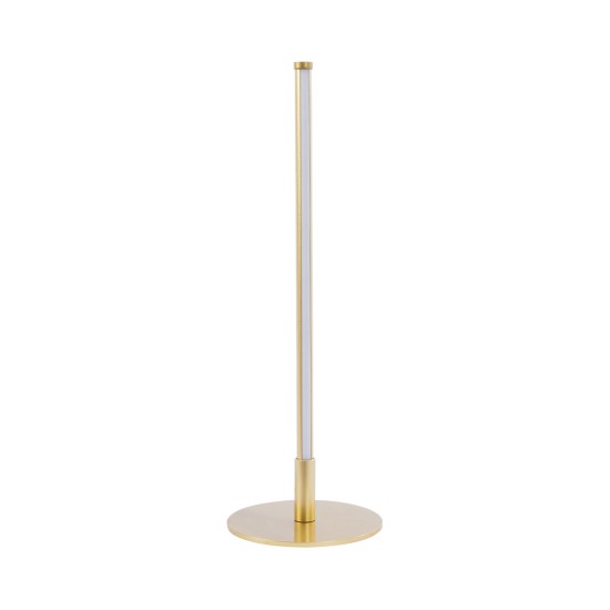 GLOBOSTAR® DALUMA 60469 Μοντέρνο Επιτραπέζιο Φωτιστικό LED 8W 880lm 200° AC 220-240V IP20 Ρυθμιζόμενο Λευκό CCT με On/Off 2700K/4500K/6000K - Lumileds SMD Chip - Χρυσό - Μ15 x Π15 x Υ46cm - 3 Χρόνια Εγγύηση