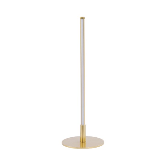 GLOBOSTAR® DALUMA 60469 Μοντέρνο Επιτραπέζιο Φωτιστικό LED 8W 880lm 200° AC 220-240V IP20 Ρυθμιζόμενο Λευκό CCT με On/Off 2700K/4500K/6000K - Lumileds SMD Chip - Χρυσό - Μ15 x Π15 x Υ46cm - 3 Χρόνια Εγγύηση