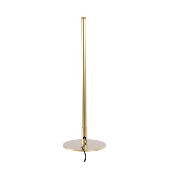 GLOBOSTAR® DALUMA 60469 Μοντέρνο Επιτραπέζιο Φωτιστικό LED 8W 880lm 200° AC 220-240V IP20 Ρυθμιζόμενο Λευκό CCT με On/Off 2700K/4500K/6000K - Lumileds SMD Chip - Χρυσό - Μ15 x Π15 x Υ46cm - 3 Χρόνια Εγγύηση