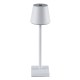 GLOBOSTAR® NEGA 60474 Μοντέρνο Επιτραπέζιο Φωτιστικό LED 2.2W 154lm 360° DC 5V με USB με Επαναφορτιζόμενη Μπαταρία Li-ion 3.7V 4000mAh IP20 Θερμό Λευκό 2700K με Αφή Dimmable - Lumileds SMD Chip - Λευκό - Μ10 x Π10 x Υ39cm - 2 Χρόνια Εγγύηση