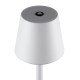 GLOBOSTAR® NEGA 60474 Μοντέρνο Επιτραπέζιο Φωτιστικό LED 2.2W 154lm 360° DC 5V με USB με Επαναφορτιζόμενη Μπαταρία Li-ion 3.7V 4000mAh IP20 Θερμό Λευκό 2700K με Αφή Dimmable - Lumileds SMD Chip - Λευκό - Μ10 x Π10 x Υ39cm - 2 Χρόνια Εγγύηση