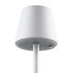 GLOBOSTAR® NEGA 60474 Μοντέρνο Επιτραπέζιο Φωτιστικό LED 2.2W 154lm 360° DC 5V με USB με Επαναφορτιζόμενη Μπαταρία Li-ion 3.7V 4000mAh IP20 Θερμό Λευκό 2700K με Αφή Dimmable - Lumileds SMD Chip - Λευκό - Μ10 x Π10 x Υ39cm - 2 Χρόνια Εγγύηση