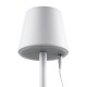 GLOBOSTAR® NEGA 60474 Μοντέρνο Επιτραπέζιο Φωτιστικό LED 2.2W 154lm 360° DC 5V με USB με Επαναφορτιζόμενη Μπαταρία Li-ion 3.7V 4000mAh IP20 Θερμό Λευκό 2700K με Αφή Dimmable - Lumileds SMD Chip - Λευκό - Μ10 x Π10 x Υ39cm - 2 Χρόνια Εγγύηση