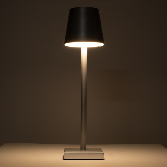 GLOBOSTAR® NEGA 60476 Μοντέρνο Επιτραπέζιο Φωτιστικό LED 2.2W 154lm 360° DC 5V με USB με Επαναφορτιζόμενη Μπαταρία Li-ion 3.7V 4000mAh IP20 Θερμό Λευκό 2700K με Αφή Dimmable - Lumileds SMD Chip - Ασημί - Μ10 x Π10 x Υ39cm - 2 Χρόνια Εγγύηση GLOBOSTAR® NEGA 60476 Μοντέρνο Επιτραπέζιο Φωτιστικό LED 2.2W 154lm 360° DC 5V με USB με Επαναφορτιζόμενη Μπαταρία Li-ion 3.7V 4000mAh IP20 Θερμό Λευκό 2700K με Αφή Dimmable - Lumileds SMD Chip - Ασημί - Μ10 x Π10 x Υ39cm - 2 Χρόνια Εγγύηση