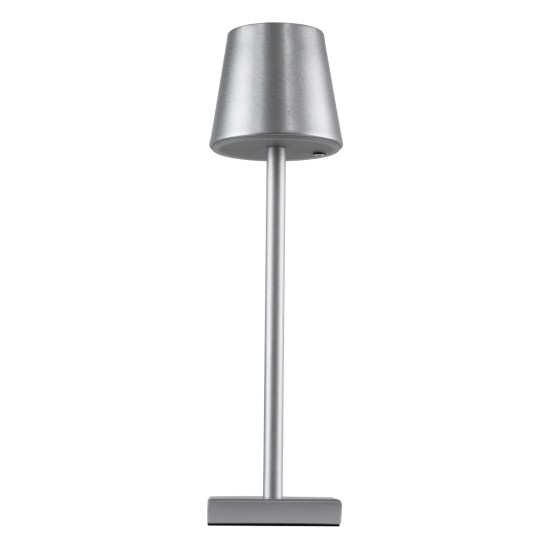 GLOBOSTAR® NEGA 60476 Μοντέρνο Επιτραπέζιο Φωτιστικό LED 2.2W 154lm 360° DC 5V με USB με Επαναφορτιζόμενη Μπαταρία Li-ion 3.7V 4000mAh IP20 Θερμό Λευκό 2700K με Αφή Dimmable - Lumileds SMD Chip - Ασημί - Μ10 x Π10 x Υ39cm - 2 Χρόνια Εγγύηση GLOBOSTAR® NEGA 60476 Μοντέρνο Επιτραπέζιο Φωτιστικό LED 2.2W 154lm 360° DC 5V με USB με Επαναφορτιζόμενη Μπαταρία Li-ion 3.7V 4000mAh IP20 Θερμό Λευκό 2700K με Αφή Dimmable - Lumileds SMD Chip - Ασημί - Μ10 x Π10 x Υ39cm - 2 Χρόνια Εγγύηση