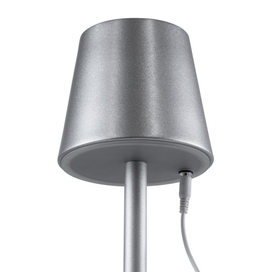 GLOBOSTAR® NEGA 60476 Μοντέρνο Επιτραπέζιο Φωτιστικό LED 2.2W 154lm 360° DC 5V με USB με Επαναφορτιζόμενη Μπαταρία Li-ion 3.7V 4000mAh IP20 Θερμό Λευκό 2700K με Αφή Dimmable - Lumileds SMD Chip - Ασημί - Μ10 x Π10 x Υ39cm - 2 Χρόνια Εγγύηση GLOBOSTAR® NEGA 60476 Μοντέρνο Επιτραπέζιο Φωτιστικό LED 2.2W 154lm 360° DC 5V με USB με Επαναφορτιζόμενη Μπαταρία Li-ion 3.7V 4000mAh IP20 Θερμό Λευκό 2700K με Αφή Dimmable - Lumileds SMD Chip - Ασημί - Μ10 x Π10 x Υ39cm - 2 Χρόνια Εγγύηση