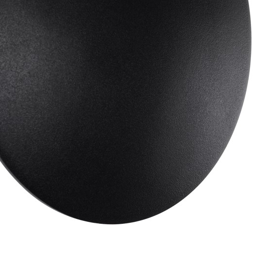 GLOBOSTAR® HELIO-R 60492 Μοντέρνο Φωτιστικό Τοίχου - Απλίκα LED 7W 840lm 120° AC 220-240V Αδιάβροχο IP65 Φυσικό Λευκό 4500K - Lumileds SMD Chip & TÜV SÜD Driver - Μαύρο Ματ - Μ16 x Π16 x Υ5cm - 5 Χρόνια Εγγύηση