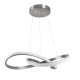 GLOBOSTAR® DEXTER 60498 Μοντέρνο Κρεμαστό Φωτιστικό Οροφής LED 72W 8064lm 300° AC 220-240V IP20 Ρυθμιζόμενο Λευκό CCT με Χειριστήριο από 2700K έως 6000K Dimmable - Lumileds SMD Chip - Νίκελ Βούρτσας - Μ56 x Π56 x Υ14cm - 3 Χρόνια Εγγύηση
