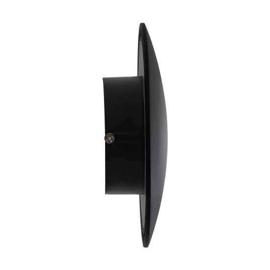 GLOBOSTAR® HELIO-R 60659 Μοντέρνο Φωτιστικό Τοίχου - Απλίκα LED 7W 700lm 120° AC 220-240V Αδιάβροχο IP65 Θερμό Λευκό 2700K - Lumileds SMD Chip & TÜV SÜD Driver - Μαύρο Ματ - Μ16 x Π5 x Υ16cm - 5 Χρόνια Εγγύηση