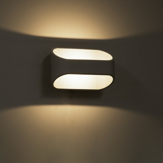 GLOBOSTAR® EDEN 60665 Μοντέρνο Φωτιστικό Τοίχου - Απλίκα LED 10W 1000lm 60° AC 220-240V IP20 Φυσικό Λευκό 4500K - Bridgelux COB Chip & TÜV SÜD Driver - Λευκό Ματ - Μ16 x Π10.5 x Υ9cm - 3 Χρόνια Εγγύηση