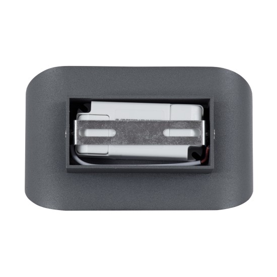 GLOBOSTAR® EDEN 60667 Μοντέρνο Φωτιστικό Τοίχου - Απλίκα LED 10W 1000lm 60° AC 220-240V IP20 Φυσικό Λευκό 4500K - Bridgelux COB Chip & TÜV SÜD Driver - Γκρι Ανθρακί Ματ - Μ16 x Π10.5 x Υ9cm - 3 Χρόνια Εγγύηση