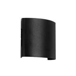 GLOBOSTAR® SIXOAD 60676 Μοντέρνο Φωτιστικό Τοίχου - Απλίκα LED 4W 400lm 30° AC 220-240V Αδιάβροχο IP65 Θερμό Λευκό 2700K - CREE XPE Chip & TÜV SÜD Driver - Μαύρο Ματ - Μ8.5 x Π3.5 x Υ8cm - 5 Χρόνια Εγγύηση