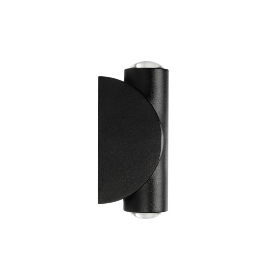 GLOBOSTAR® ARC 60679 Μοντέρνο Φωτιστικό Τοίχου - Απλίκα LED 4W 400lm 30° AC 220-240V Αδιάβροχο IP65 Θερμό Λευκό 2700K - CREE XPE Chip & TÜV SÜD Driver - Μαύρο Ματ - Μ3.5 x Π4.8 x Υ11.5cm - 5 Χρόνια Εγγύηση