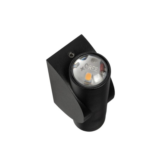 GLOBOSTAR® ARC 60679 Μοντέρνο Φωτιστικό Τοίχου - Απλίκα LED 4W 400lm 30° AC 220-240V Αδιάβροχο IP65 Θερμό Λευκό 2700K - CREE XPE Chip & TÜV SÜD Driver - Μαύρο Ματ - Μ3.5 x Π4.8 x Υ11.5cm - 5 Χρόνια Εγγύηση