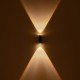 GLOBOSTAR® ARC 60679 Μοντέρνο Φωτιστικό Τοίχου - Απλίκα LED 4W 400lm 30° AC 220-240V Αδιάβροχο IP65 Θερμό Λευκό 2700K - CREE XPE Chip & TÜV SÜD Driver - Μαύρο Ματ - Μ3.5 x Π4.8 x Υ11.5cm - 5 Χρόνια Εγγύηση