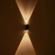 GLOBOSTAR® ARC 60679 Μοντέρνο Φωτιστικό Τοίχου - Απλίκα LED 4W 400lm 30° AC 220-240V Αδιάβροχο IP65 Θερμό Λευκό 2700K - CREE XPE Chip & TÜV SÜD Driver - Μαύρο Ματ - Μ3.5 x Π4.8 x Υ11.5cm - 5 Χρόνια Εγγύηση