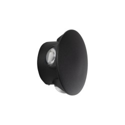 GLOBOSTAR® SOL 60689 Μοντέρνο Φωτιστικό Τοίχου - Απλίκα LED 8W 800lm 30° AC 220-240V Αδιάβροχο IP65 Θερμό Λευκό 2700K - CREE XPE Chip & TÜV SÜD Driver - Μαύρο Ματ - Μ10 x Π5 x Υ10cm - 5 Χρόνια Εγγύηση