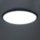 GLOBOSTAR® TUFFIN 60998 Φωτιστικό Πλαφονιέρα Οροφής LED 36W 3600lm 120° AC 220-240V Αδιάβροχο IP54 Ψυχρό Λευκό 6000K - Lumileds SMD Chip - Μαύρο Ματ & Λευκό Γαλακτερό - Μ48 x Π48 x Υ6.5cm - 3 Χρόνια Εγγύηση