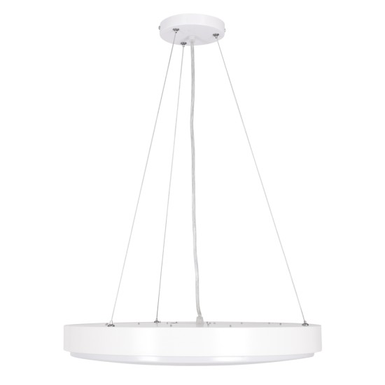 GLOBOSTAR® CASPER 61018 Μοντέρνο Κρεμαστό Φωτιστικό Οροφής LED 76W 8372lm 120° AC 220-240V IP20 Ρυθμιζόμενο Λευκό CCT με Χειριστήριο από 2700K έως 6000K Dimmable - Lumileds SMD Chip - Λευκό Ματ - Μ45 x Π45 x Υ5.5cm - 3 Χρόνια Εγγύηση