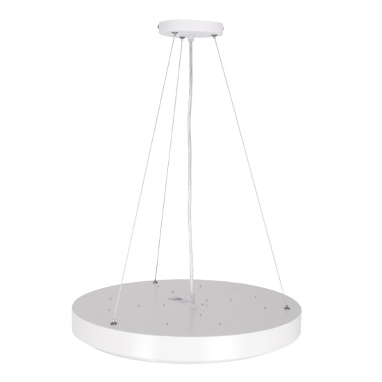 GLOBOSTAR® CASPER 61018 Μοντέρνο Κρεμαστό Φωτιστικό Οροφής LED 76W 8372lm 120° AC 220-240V IP20 Ρυθμιζόμενο Λευκό CCT με Χειριστήριο από 2700K έως 6000K Dimmable - Lumileds SMD Chip - Λευκό Ματ - Μ45 x Π45 x Υ5.5cm - 3 Χρόνια Εγγύηση