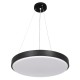 GLOBOSTAR® CASPER 61019 Μοντέρνο Κρεμαστό Φωτιστικό Οροφής LED 76W 8372lm 120° AC 220-240V IP20 Ρυθμιζόμενο Λευκό CCT με Χειριστήριο από 2700K έως 6000K Dimmable - Lumileds SMD Chip - Μαυρό Ματ - Μ45 x Π45 x Υ5.5cm - 3 Χρόνια Εγγύηση