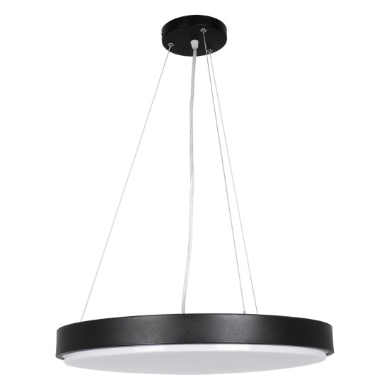 GLOBOSTAR® CASPER 61019 Μοντέρνο Κρεμαστό Φωτιστικό Οροφής LED 76W 8372lm 120° AC 220-240V IP20 Ρυθμιζόμενο Λευκό CCT με Χειριστήριο από 2700K έως 6000K Dimmable - Lumileds SMD Chip - Μαυρό Ματ - Μ45 x Π45 x Υ5.5cm - 3 Χρόνια Εγγύηση