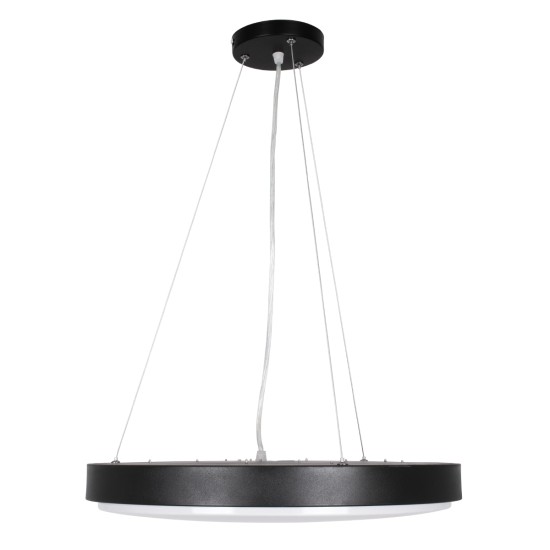 GLOBOSTAR® CASPER 61019 Μοντέρνο Κρεμαστό Φωτιστικό Οροφής LED 76W 8372lm 120° AC 220-240V IP20 Ρυθμιζόμενο Λευκό CCT με Χειριστήριο από 2700K έως 6000K Dimmable - Lumileds SMD Chip - Μαυρό Ματ - Μ45 x Π45 x Υ5.5cm - 3 Χρόνια Εγγύηση