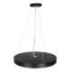 GLOBOSTAR® CASPER 61019 Μοντέρνο Κρεμαστό Φωτιστικό Οροφής LED 76W 8372lm 120° AC 220-240V IP20 Ρυθμιζόμενο Λευκό CCT με Χειριστήριο από 2700K έως 6000K Dimmable - Lumileds SMD Chip - Μαυρό Ματ - Μ45 x Π45 x Υ5.5cm - 3 Χρόνια Εγγύηση