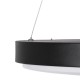 GLOBOSTAR® CASPER 61019 Μοντέρνο Κρεμαστό Φωτιστικό Οροφής LED 76W 8372lm 120° AC 220-240V IP20 Ρυθμιζόμενο Λευκό CCT με Χειριστήριο από 2700K έως 6000K Dimmable - Lumileds SMD Chip - Μαυρό Ματ - Μ45 x Π45 x Υ5.5cm - 3 Χρόνια Εγγύηση