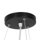 GLOBOSTAR® CASPER 61019 Μοντέρνο Κρεμαστό Φωτιστικό Οροφής LED 76W 8372lm 120° AC 220-240V IP20 Ρυθμιζόμενο Λευκό CCT με Χειριστήριο από 2700K έως 6000K Dimmable - Lumileds SMD Chip - Μαυρό Ματ - Μ45 x Π45 x Υ5.5cm - 3 Χρόνια Εγγύηση