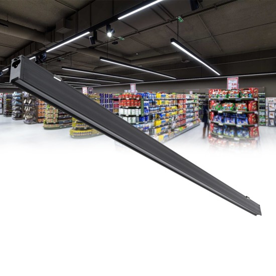 GLOBOSTAR® MARKET 61021 Μοντέρνο Γραμμικό Επεκτεινόμενο Φωτιστικό Οροφής LED 18W 2200lm 60° AC 220-240V IP20 Φυσικό Λευκό 4500K - Lumileds SMD Chip - Μαύρο Ματ - Μ120 x Π2 x Υ4cm - 3 Χρόνια Εγγύηση GLOBOSTAR® MARKET 61021 Μοντέρνο Γραμμικό Επεκτεινόμενο Φωτιστικό Οροφής LED 18W 2200lm 60° AC 220-240V IP20 Φυσικό Λευκό 4500K - Lumileds SMD Chip - Μαύρο Ματ - Μ120 x Π2 x Υ4cm - 3 Χρόνια Εγγύηση