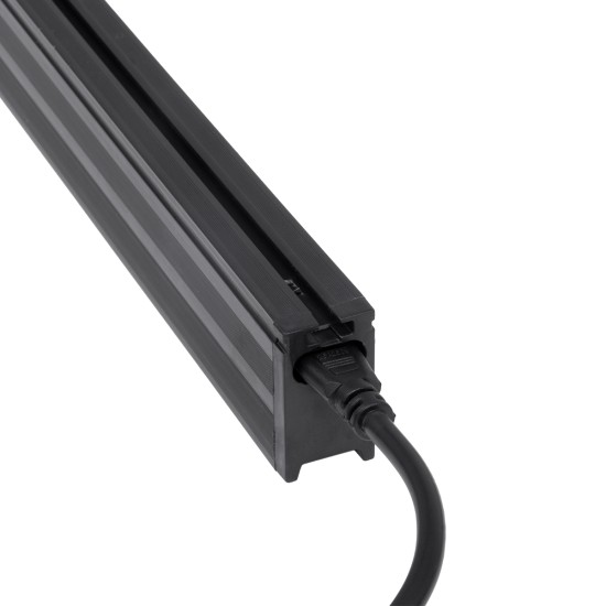 GloboStar® OFFICE 61023-P Γραμμικό Κρεμαστό Φωτιστικό Linear LED 18W 2230lm 120° AC 220-240V Μ120 x Π2 x Υ4cm Ψυχρό Λευκό 6000K - Μαύρο - 3 Years Warranty