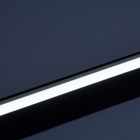 GloboStar® OFFICE 61023-P Γραμμικό Κρεμαστό Φωτιστικό Linear LED 18W 2230lm 120° AC 220-240V Μ120 x Π2 x Υ4cm Ψυχρό Λευκό 6000K - Μαύρο - 3 Years Warranty