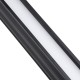 GLOBOSTAR® OFFICE 61023 Μοντέρνο Γραμμικό Επεκτεινόμενο Φωτιστικό Οροφής LED 18W 2230lm 120° AC 220-240V IP20 Ψυχρό Λευκό 6000K - Lumileds SMD Chip - Μαύρο Ματ - Μ120 x Π2 x Υ4cm - 3 Χρόνια Εγγύηση